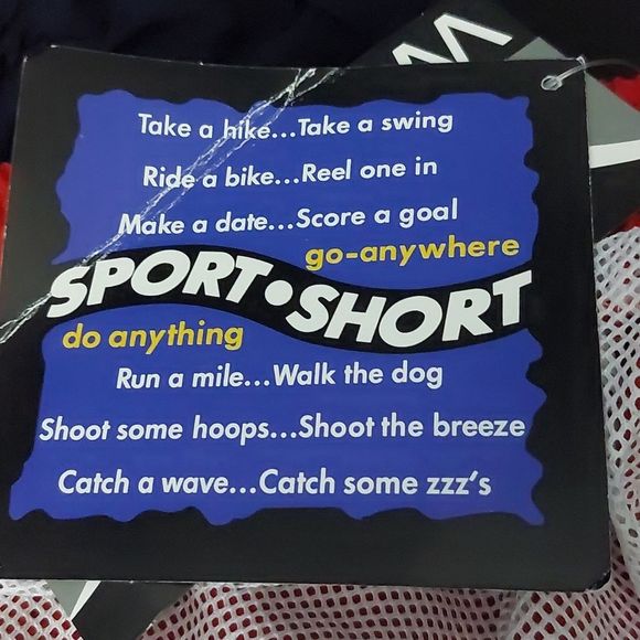 NWT Woodlake Sport Shorts Red & Blue - Picture 8 of 9